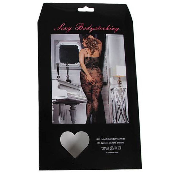 Crotchless Floral Fishnet Bodystocking - Picture 5 of 5